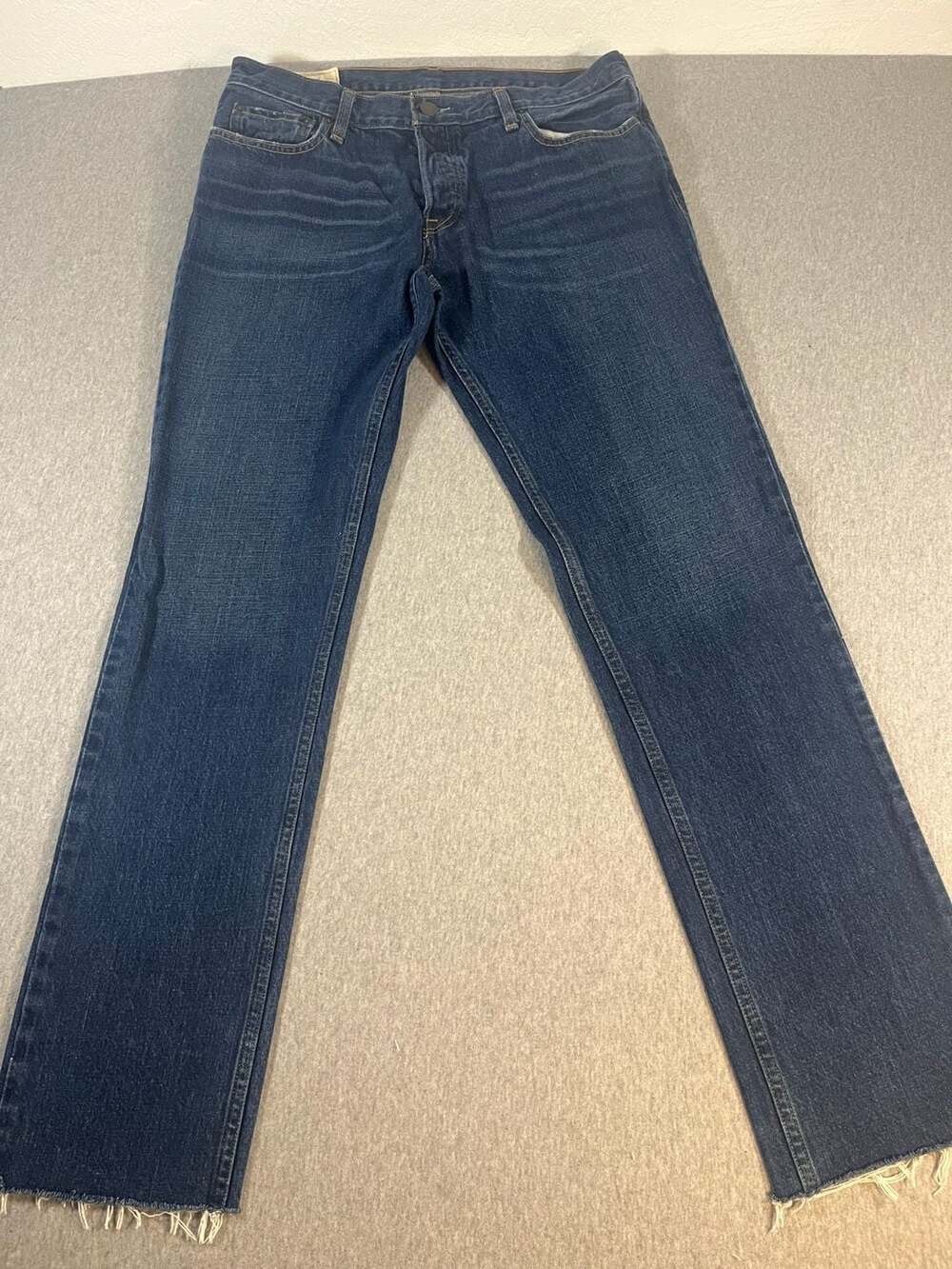 Hollister Slim Straight Leg Raw Hem Denim Blue Jeans Men’s 34x34(33)